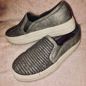 Girls glam slip ons
